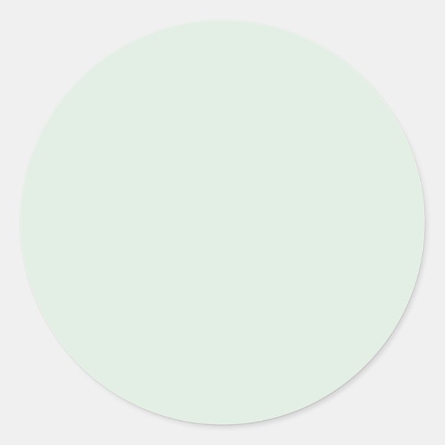 Sticker Rond Pastel Mint Vert couleur solide (Devant)