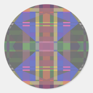 Sticker Rond Pastel rainbow Colorful Geometric