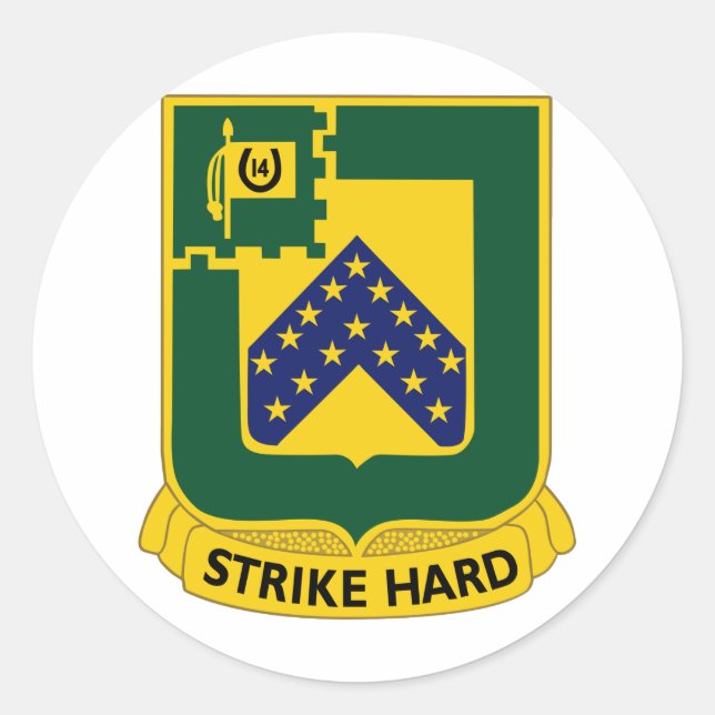 Sticker Rond Patch couleur 16e régiment de cavalerie-Insignia (Devant)