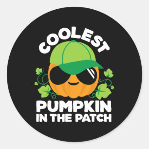 Sticker Rond Patch de citrouilles pour enfants Garçons ou fille