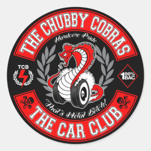 Sticker Rond Patch rouge 3"