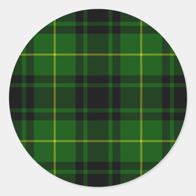 Sticker Rond Pâte verte de tartan MacArthur (Devant)