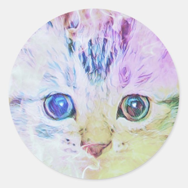 Sticker Rond Patel Kitten (Devant)