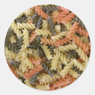 Sticker Rond Pâtes colorées