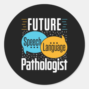 Sticker Rond Pathologiste du futur langage SLP