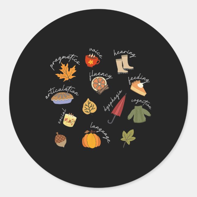 Sticker Rond Pathologiste du langage vocal Thérapie vocale SLP  (Devant)