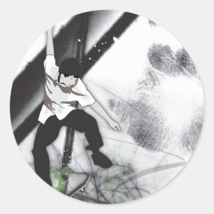 Sticker Rond Patinage