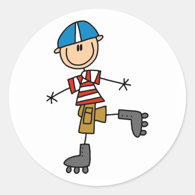 Sticker Rond Patinage à rouleaux (Devant)