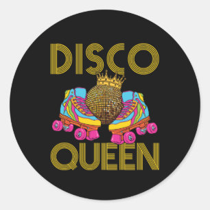 Sticker Rond Patinage à roulettes Disco Queen