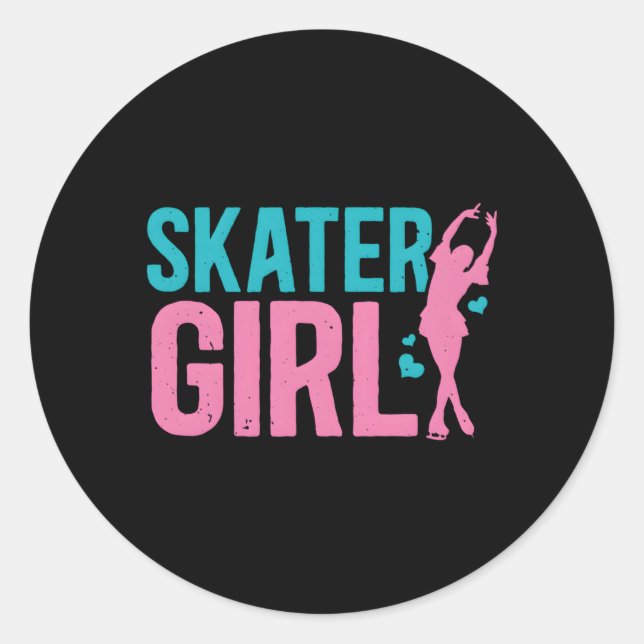 Sticker Rond Patinage artistique Patinage artistique Patinage t (Devant)