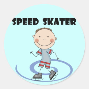 Sticker Rond Patinage de vitesse - T-shirts et cadeaux pour gar
