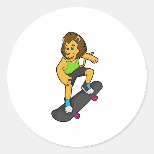 Sticker Rond Patinage Lion (Devant)