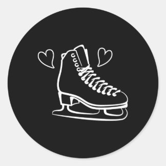Sticker Rond Patinage sur glace Amour patinage artistique Patin