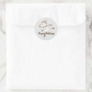 Sticker Rond Patinage sur glace de Whimsical