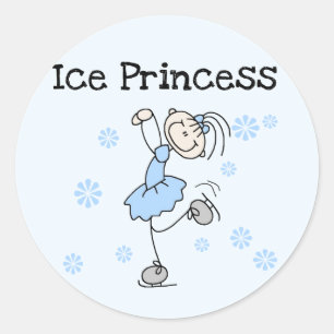 Sticker Rond Patinage sur glace Princess Tshirts et cadeaux