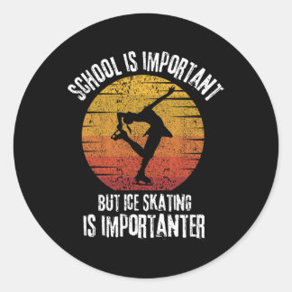 Sticker Rond Patinage sur glace Sports d'hiver L'école de patin