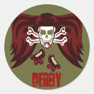 Sticker Rond Patiner ou mourir avec des ailes d'anges