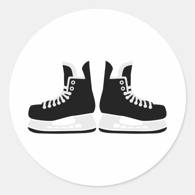 Sticker Rond Patins de hockey (Devant)