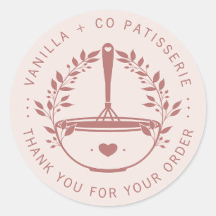 Sticker Rond Pâtisserie de boulangerie moderne Merci client