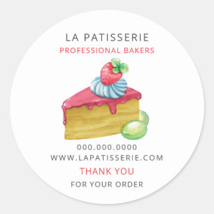 Sticker Rond Pâtisserie rose pâtisserie moderne Seaux