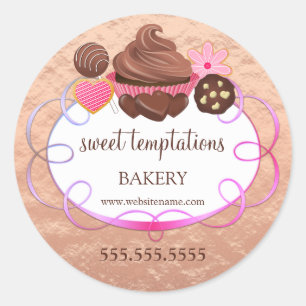 Sticker Rond Pâtisseries à l'huile Boulangerie Emballage
