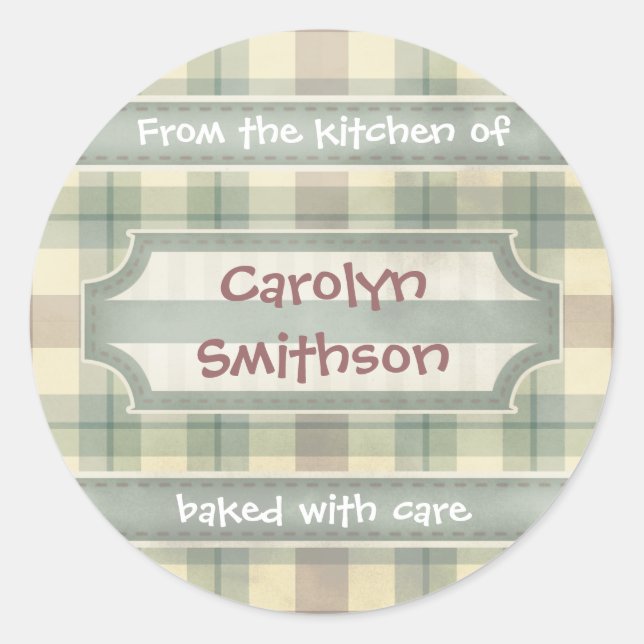 Sticker Rond Pâtisseries de la cuisine de (Devant)