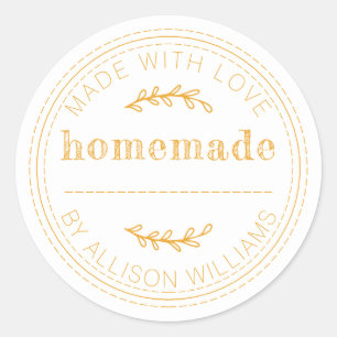 Sticker Rond Pâtisseries maison rustiques Confiture de pot peut