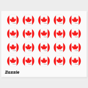 Sticker Rond Patriotes canadiens et canadiens du drapeau, vacan