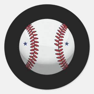 Sticker Rond Patriotique Baseball 4 juillet Hommes Américains F