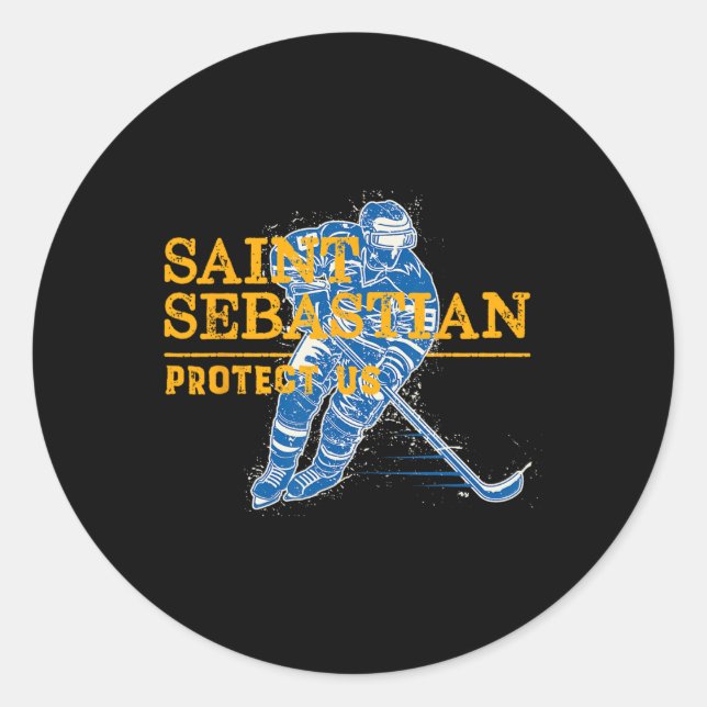 Sticker Rond Patron De Hockey Saint-Sébastien Saint-Étienne (Devant)