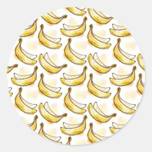 Sticker Rond Pattern with banana