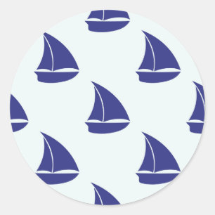 Sticker Rond Patterns bleus