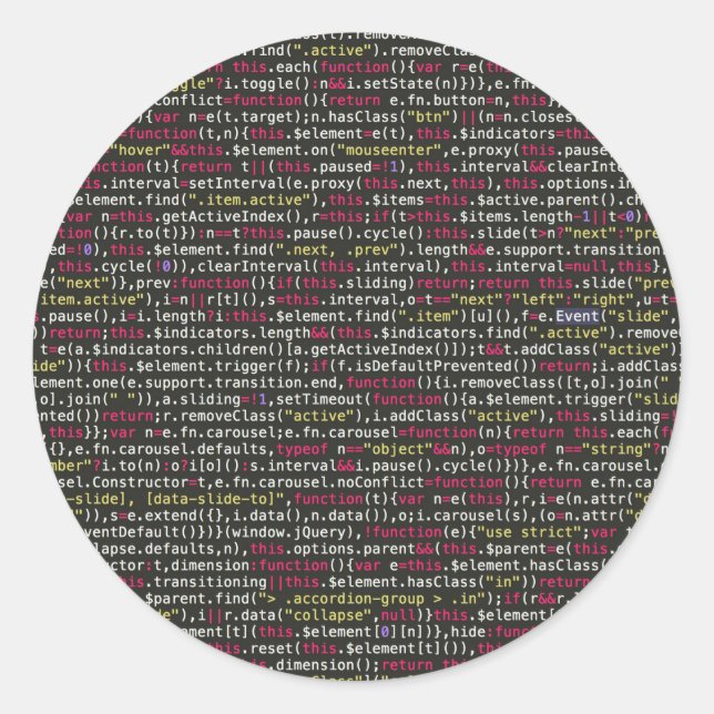 Sticker Rond Patters de Developer (Devant)