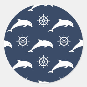 Sticker Rond Patters de Dolphins
