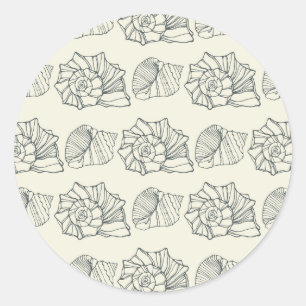 Sticker Rond Patters de Shell