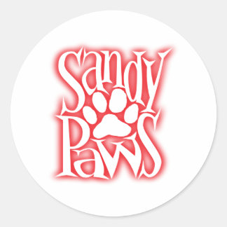 Sticker Rond pattes de sable