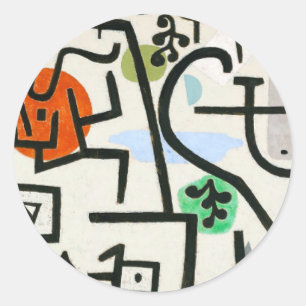 Sticker Rond Paul Klee Rich Harbour Expressionnisme Abstrait