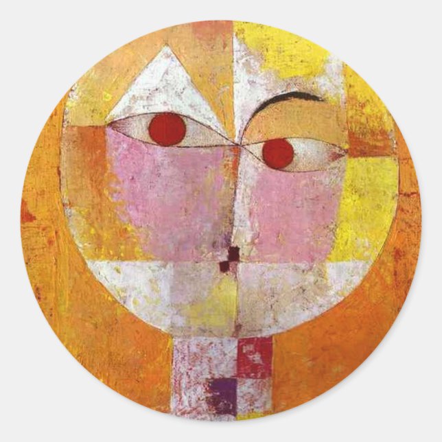 Sticker Rond Paul Klee Senecio Peinture (Devant)