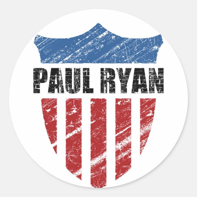 Sticker Rond Paul Ryan (Devant)