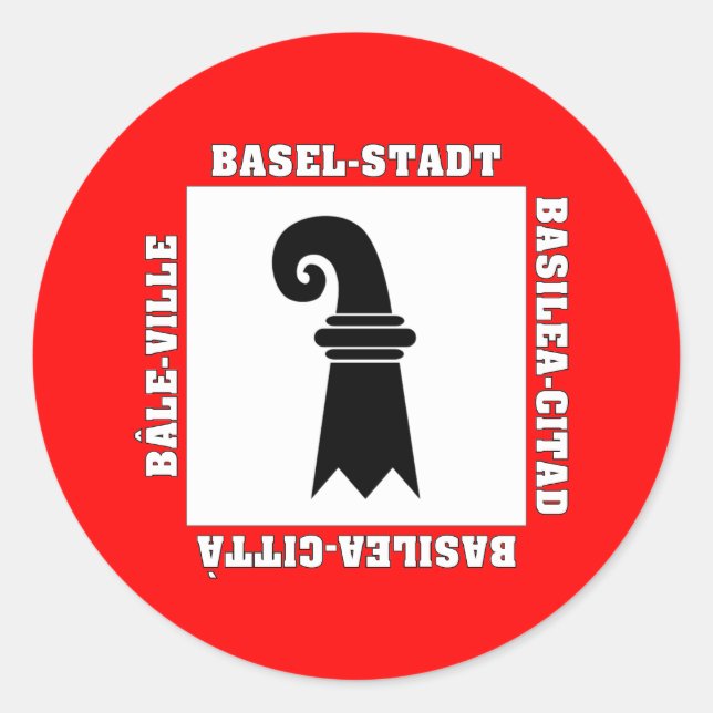 Sticker Rond Pavillon Bâle-Ville Suisse (Devant)