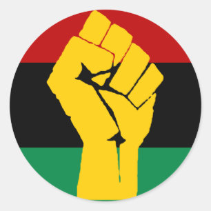 Sticker Rond Pavillon panafricain Black Power