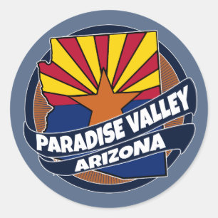 Sticker Rond Pavillon Paradise Valley Arizona éclater rond auto