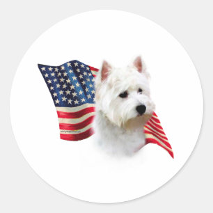Sticker Rond Pavillon West Highland White Terrier