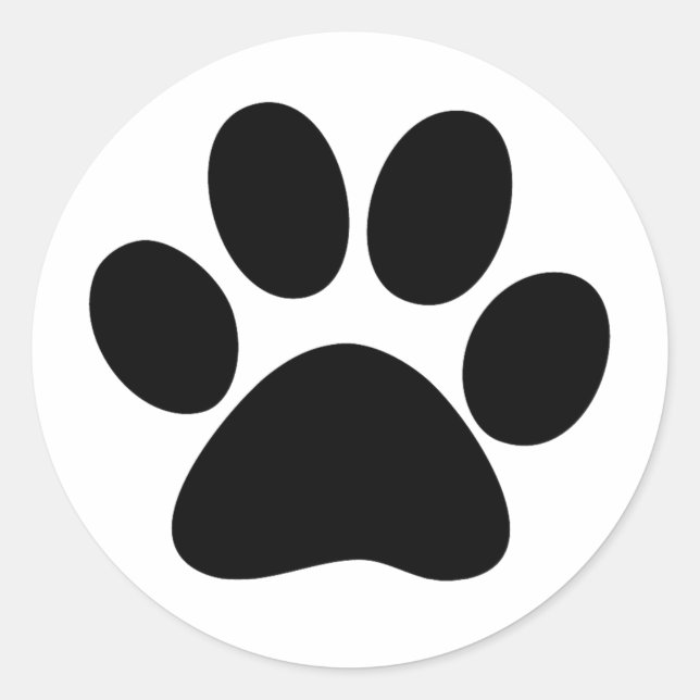 Sticker Rond Paw animal (Devant)