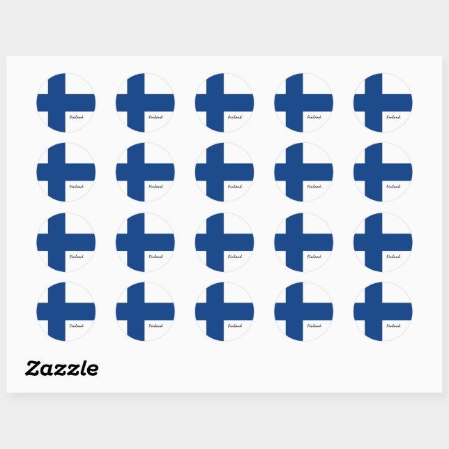 Sticker Rond Pays-Bas, Finlande et Finlande, vacances / sports (Feuille)