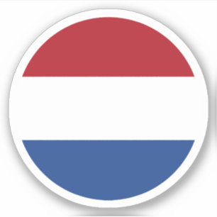 Sticker rond Pays-Bas Flag