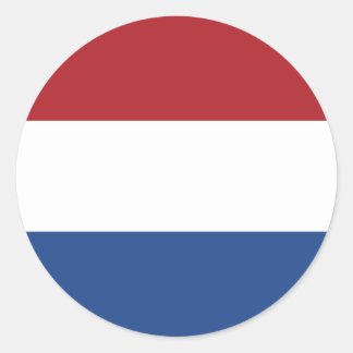 Sticker rond Pays-Bas Flag Classic