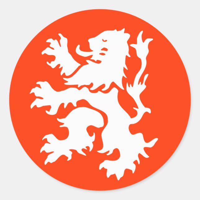 Sticker Rond Pays-Bas Lion (Devant)