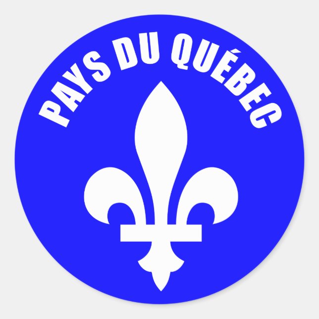 Sticker Rond Pays du Québec (autocollants) (Devant)
