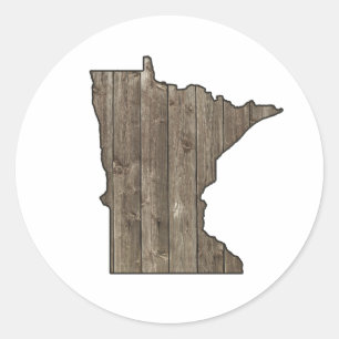 Sticker Rond Pays Rustique Panneau de bois Grange Cottage Minne